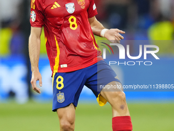 Fabian Ruiz central midfield of Spain and Paris Saint-Germain during the UEFA EURO 2024 semi-final match between Spain v France at Munich Fo...