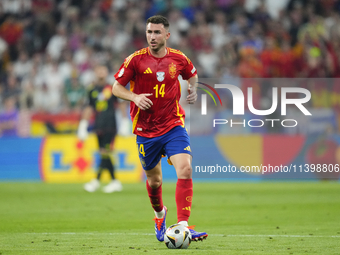 Aymeric Laporte centre-back of Spain and Al-Nassr FC during the UEFA EURO 2024 semi-final match between Spain v France at Munich Football Ar...