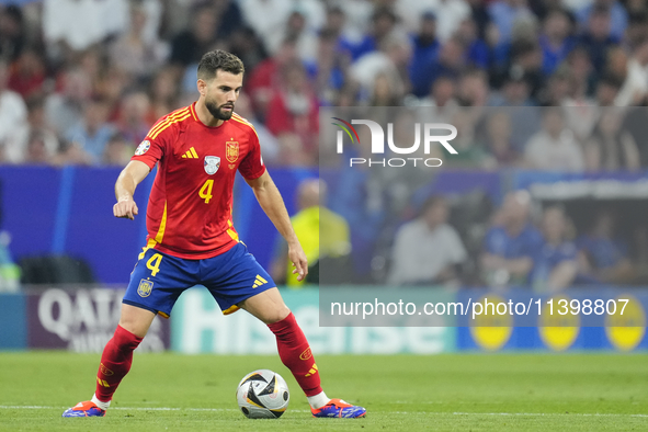 Nacho Fernandez centre-back of Spain and Real Madrid during the UEFA EURO 2024 semi-final match between Spain v France at Munich Football Ar...