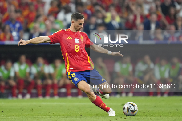 Fabian Ruiz central midfield of Spain and Paris Saint-Germain during the UEFA EURO 2024 semi-final match between Spain v France at Munich Fo...