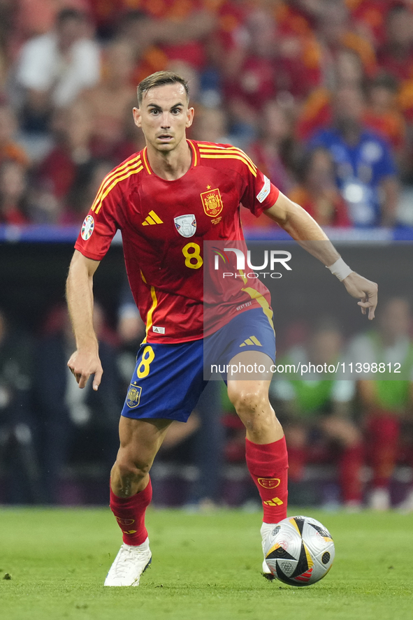 Fabian Ruiz central midfield of Spain and Paris Saint-Germain during the UEFA EURO 2024 semi-final match between Spain v France at Munich Fo...