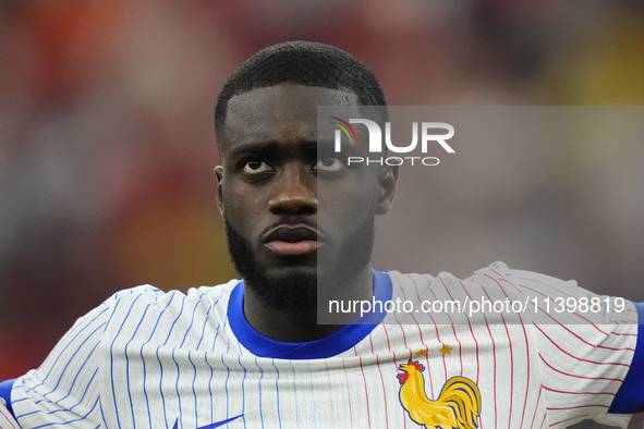 Dayot Upamecano centre-back of France and Bayern Munich during the UEFA EURO 2024 semi-final match between Spain v France at Munich Football...