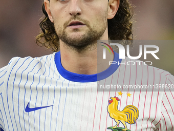 Adrien Rabiot central midfield of France and Juventus FC during the UEFA EURO 2024 semi-final match between Spain v France at Munich Footbal...