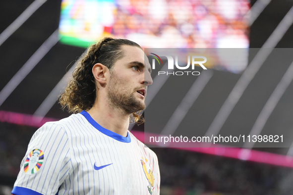 Adrien Rabiot central midfield of France and Juventus FC during the UEFA EURO 2024 semi-final match between Spain v France at Munich Footbal...