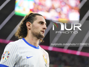 Adrien Rabiot central midfield of France and Juventus FC during the UEFA EURO 2024 semi-final match between Spain v France at Munich Footbal...