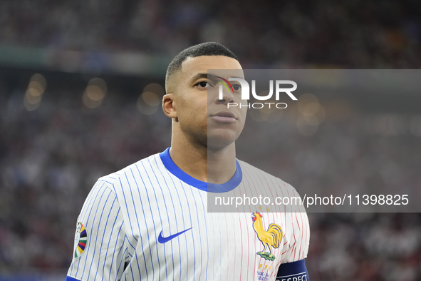 Kylian Mbappe centre-forward of France and Real Madrid during the UEFA EURO 2024 semi-final match between Spain v France at Munich Football...