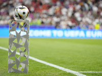 Adidas match ball "FUSSBALLLIEBE FINALE" during the UEFA EURO 2024 semi-final match between Spain v France at Munich Football Arena on July...