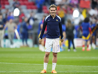 Antoine Griezmann centre-forward of France and Atletico de Madrid during the warm-up before the UEFA EURO 2024 semi-final match between Spai...