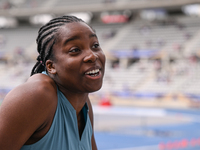 PARIS, FRANCE - JULY 08:
Rose LOGA of France, competes in the Women's Hammer Throw, during the Meeting of Paris 2024 - IAAF Diamond League,...