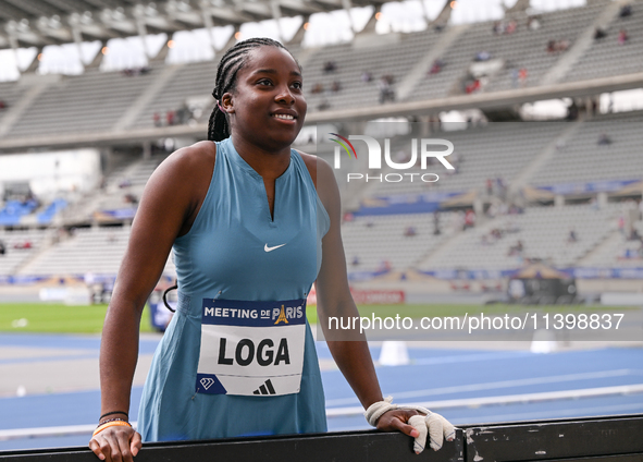 PARIS, FRANCE - JULY 08:
Rose LOGA of France, competes in the Women's Hammer Throw, during the Meeting of Paris 2024 - IAAF Diamond League,...