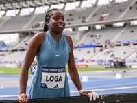 PARIS, FRANCE - JULY 08:
Rose LOGA of France, competes in the Women's Hammer Throw, during the Meeting of Paris 2024 - IAAF Diamond League,...