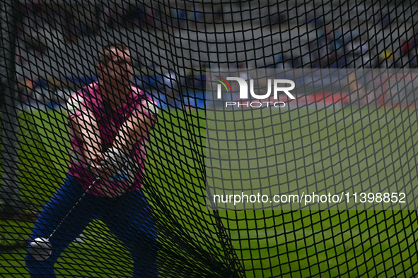 PARIS, FRANCE - JULY 08:
Wojciech NOWICKI of Poland, competes in the Men's Hammer Throw, during the Meeting of Paris 2024 - IAAF Diamond Lea...