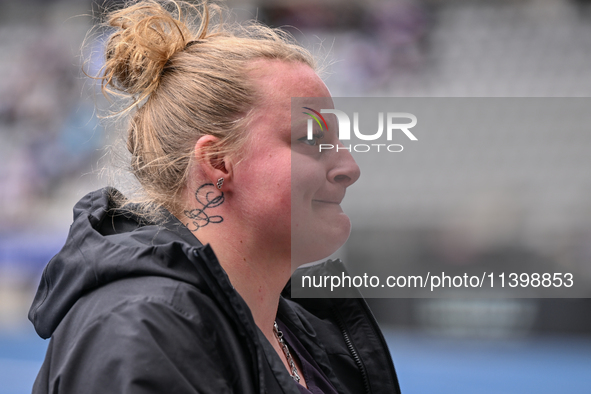 PARIS, FRANCE - JULY 08:
Alexandra TAVERNIER of France, competes in the Women's Hammer Throw, during the Meeting of Paris 2024 - IAAF Diamon...