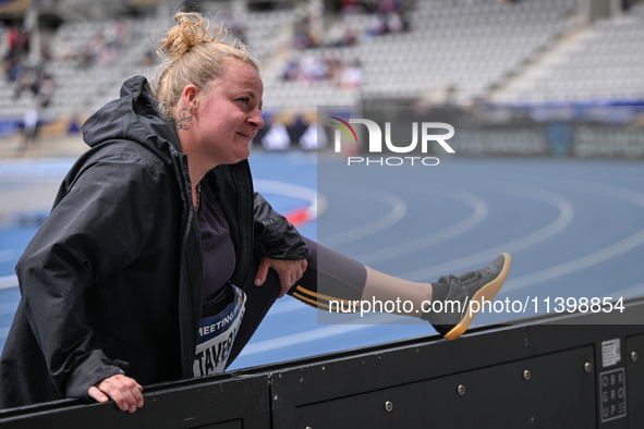 PARIS, FRANCE - JULY 08:
Alexandra TAVERNIER of France, competes in the Women's Hammer Throw, during the Meeting of Paris 2024 - IAAF Diamon...