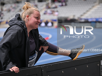 PARIS, FRANCE - JULY 08:
Alexandra TAVERNIER of France, competes in the Women's Hammer Throw, during the Meeting of Paris 2024 - IAAF Diamon...