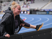 PARIS, FRANCE - JULY 08:
Alexandra TAVERNIER of France, competes in the Women's Hammer Throw, during the Meeting of Paris 2024 - IAAF Diamon...