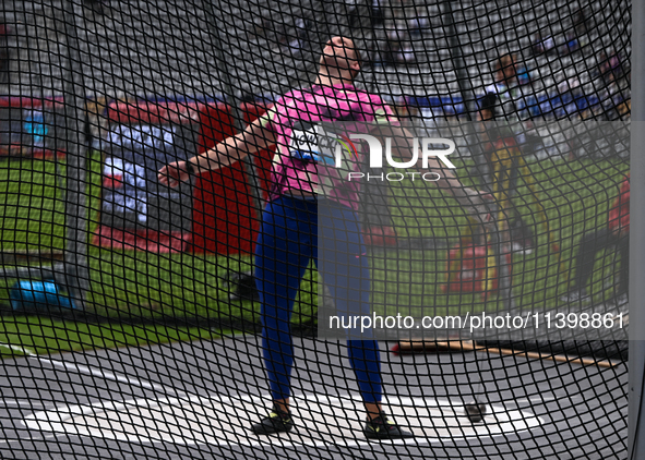 PARIS, FRANCE - JULY 08:
Wojciech NOWICKI of Poland, competes in the Men's Hammer Throw, during the Meeting of Paris 2024 - IAAF Diamond Lea...