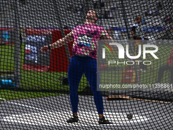 PARIS, FRANCE - JULY 08:
Wojciech NOWICKI of Poland, competes in the Men's Hammer Throw, during the Meeting of Paris 2024 - IAAF Diamond Lea...