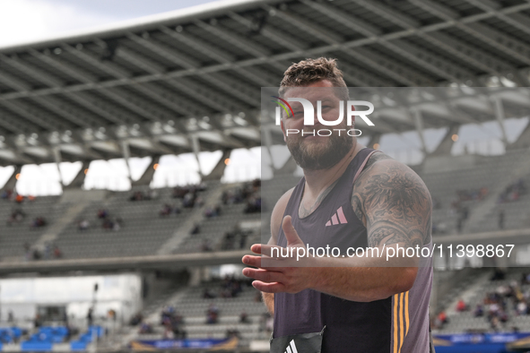 PARIS, FRANCE - JULY 08:
Pawel FAJDEK of Poland, competes in the Men's Hammer Throw, during the Meeting of Paris 2024 - IAAF Diamond League,...