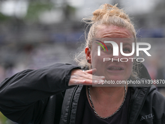 PARIS, FRANCE - JULY 08:
Alexandra TAVERNIER of France, competes in the Women's Hammer Throw, during the Meeting of Paris 2024 - IAAF Diamon...