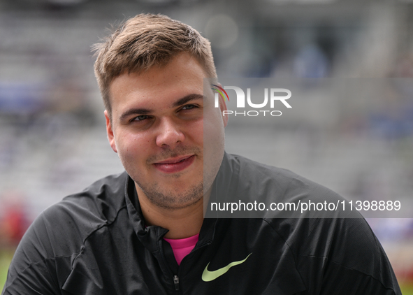 PARIS, FRANCE - JULY 08:
Mykhaylo KOKHAN of Ukraine, competes in the Men's Hammer Throw, during the Meeting of Paris 2024 - IAAF Diamond Lea...