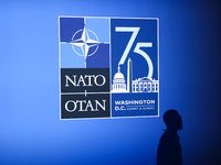 The 75th NATO Summit in the Walter E. Washington Convention Center in Washington, DC, on July 10, 2024.  (