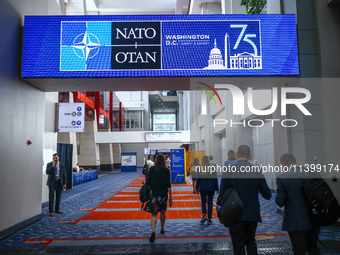 Participants during the 75th NATO Summit in the Walter E. Washington Convention Center in Washington, DC, on July 10, 2024.  (