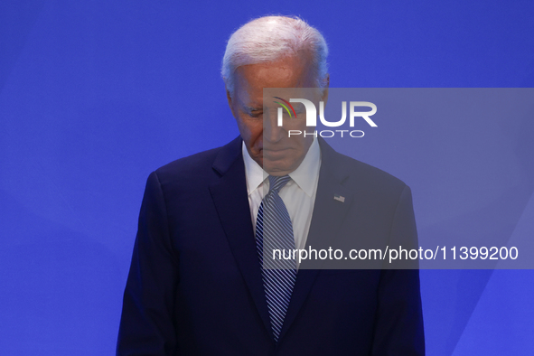 President of the United States Joe Biden during welcome ceremony of the NATO Summit in Washington DC, United States on July 10, 2024. 