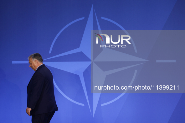 Prime Minister of Hungary Viktor Orban during welcome ceremony of the NATO Summit in Washington DC, United States on July 10, 2024. 