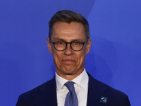 President of Finland Alexander Stubb during welcome ceremony of the NATO Summit in Washington DC, United States on July 10, 2024. (