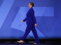 Prime Minister of Denmark Mette Frederiksen during welcome ceremony of the NATO Summit in Washington DC, United States on July 10, 2024. (