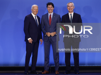 President of the United States Joe Biden, Prime Minister of Canada Justin Trudeau and Secretary General of NATO Jens Stoltenberg during welc...