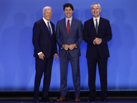 President of the United States Joe Biden, Prime Minister of Canada Justin Trudeau and Secretary General of NATO Jens Stoltenberg during welc...