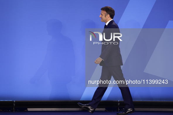 President of the United States Joe Biden, President of France Emmanuel Macron and Secretary General of NATO Jens Stoltenberg during welcome...