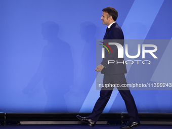 President of the United States Joe Biden, President of France Emmanuel Macron and Secretary General of NATO Jens Stoltenberg during welcome...