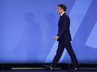 President of the United States Joe Biden, President of France Emmanuel Macron and Secretary General of NATO Jens Stoltenberg during welcome...