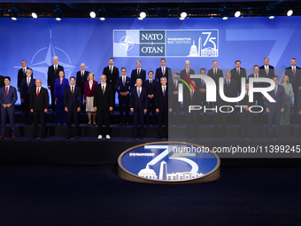 Leaders during familty photo of the NATO Summit in Washington DC, United States on July 10, 2024. (