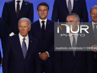 President of the United States Joe Biden, President of France Emmanuel Macron, Secretary General of NATO Jens Stoltenberg and Chancellor of...