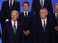 President of the United States Joe Biden, President of France Emmanuel Macron, Secretary General of NATO Jens Stoltenberg and Chancellor of...