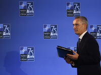 Secretary General of NATO Jens Stoltenberg after the press conference during the NATO Summit in Washington DC, United States on July 10, 202...