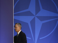 Secretary General of NATO Jens Stoltenberg after the press conference during the NATO Summit in Washington DC, United States on July 10, 202...