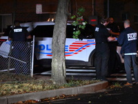 Police officers are on the scene. One adult male is injured in a shooting in Washington, D.C., United States, on July 10, 2024. Wednesday ev...