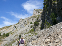 The Cares Trail (Ruta del Cares) in Asturias, Spain, on July 11, 2024, is one of the most popular trekking paths within the Picos de Europa....