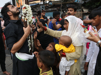 A Muslim devotee is participating in the 4th day of the Muharram festival in Kolkata, India, on July 11, 2024. (