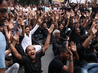 A Muslim devotee is participating in the 4th day of the Muharram festival in Kolkata, India, on July 11, 2024. (