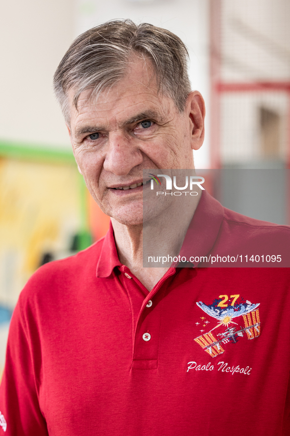 Italian astronaut Paolo Nespoli during the meeting 'Attraverso Le Stelle' in Surbo, near Lecce, Italy, on July 11, 2024. Paolo Nespoli is a...