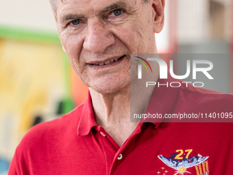 Italian astronaut Paolo Nespoli during the meeting 'Attraverso Le Stelle' in Surbo, near Lecce, Italy, on July 11, 2024. Paolo Nespoli is a...