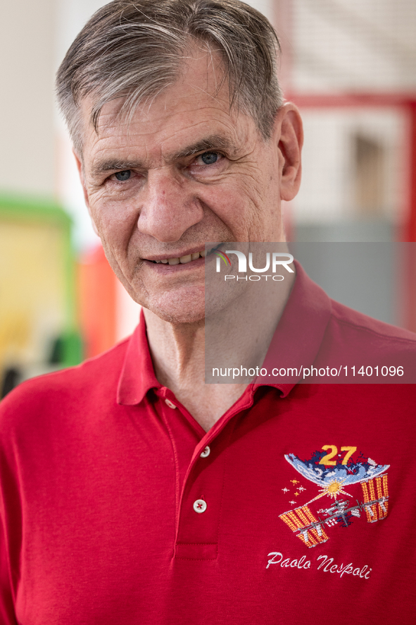 Italian astronaut Paolo Nespoli during the meeting 'Attraverso Le Stelle' in Surbo, near Lecce, Italy, on July 11, 2024. Paolo Nespoli is a...