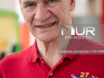 Italian astronaut Paolo Nespoli during the meeting 'Attraverso Le Stelle' in Surbo, near Lecce, Italy, on July 11, 2024. Paolo Nespoli is a...