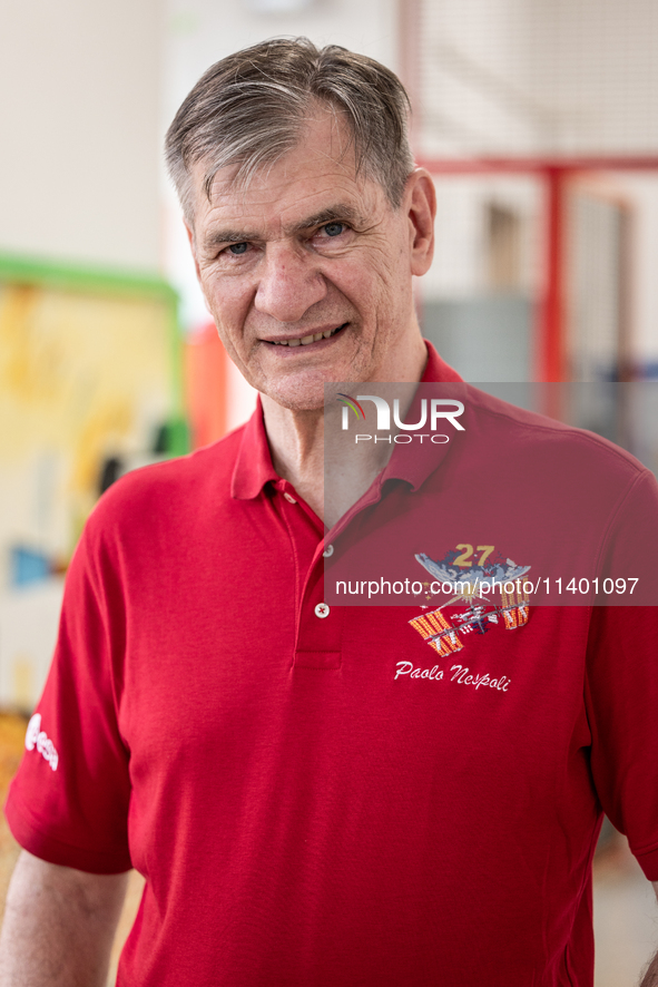 Italian astronaut Paolo Nespoli during the meeting 'Attraverso Le Stelle' in Surbo, near Lecce, Italy, on July 11, 2024. Paolo Nespoli is a...